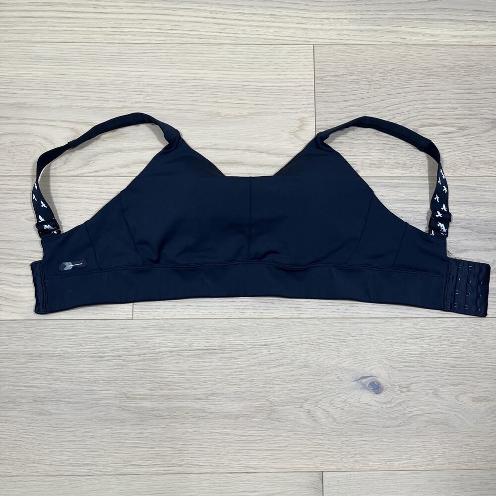 Oiselle Dialed Up Sports Bra 32DD Black Gym Active